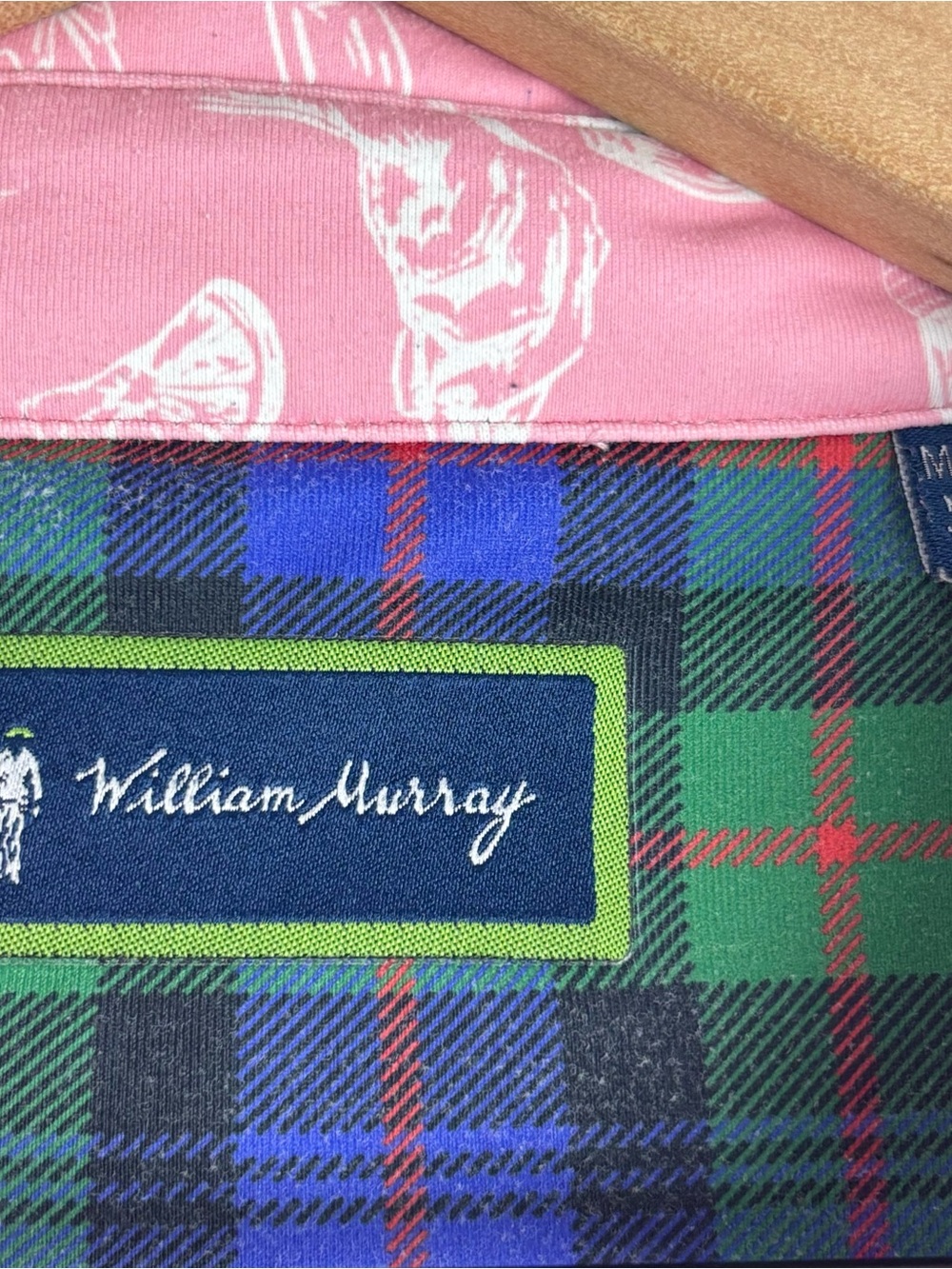 William Murray Shirt Men Medium Pink Minty Fresh Novelty Golf Polo - Picture 6 of 13